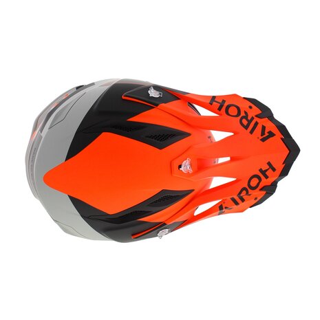 Airoh Aviator Ace 2 crosshelm Shield mat zwart grijs oranje