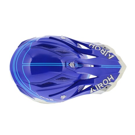 Airoh Aviator Ace 2 crosshelm Fury glans blauw wit grijs