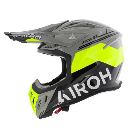 Airoh Aviator Ace 2 crosshelm Fury glans grijs geel zwart