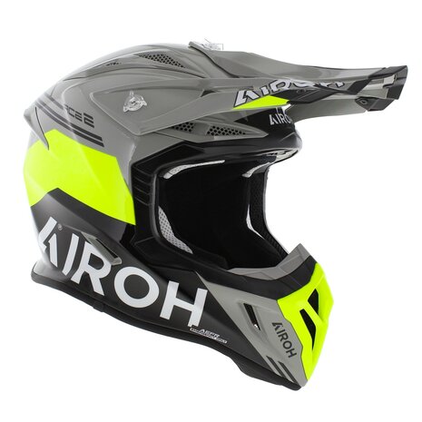 Airoh Aviator Ace 2 crosshelm Fury glans grijs geel zwart