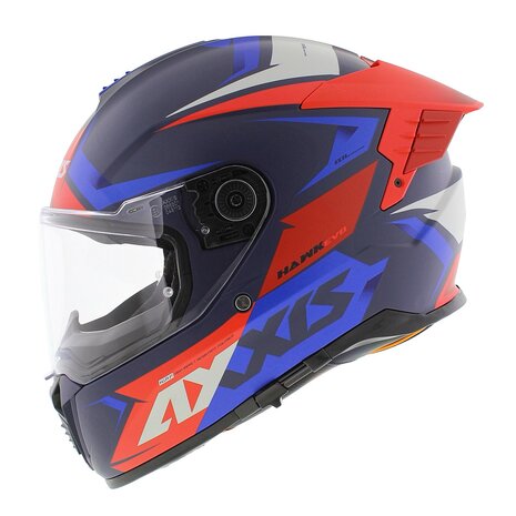 Axxis Hawk SV Evo Integraal helm Ixil C7 mat blauw rood - Maat XS