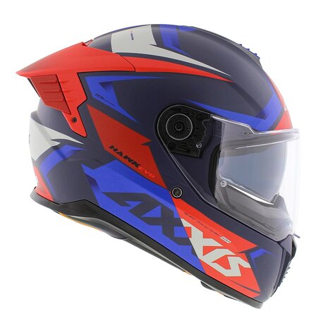 Axxis Hawk SV Evo Integraal helm Ixil C7 mat blauw rood - Maat XS