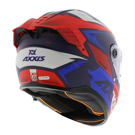 Axxis Hawk SV Evo Integraal helm Ixil C7 mat blauw rood - Maat XS