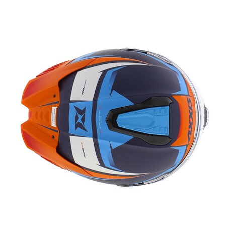 Axxis Hawk SV Evo Integraal helm Ixil C14 mat oranje blauw