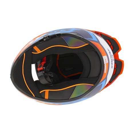 Axxis Hawk SV Evo Integraal helm Ixil C14 mat oranje blauw