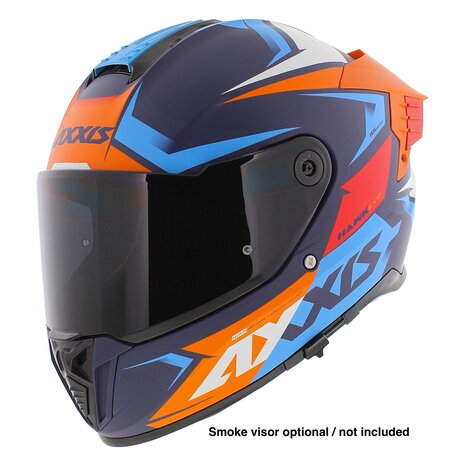 Axxis Hawk SV Evo Integraal helm Ixil C14 mat oranje blauw