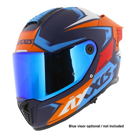Axxis Hawk SV Evo Integraal helm Ixil C14 mat oranje blauw