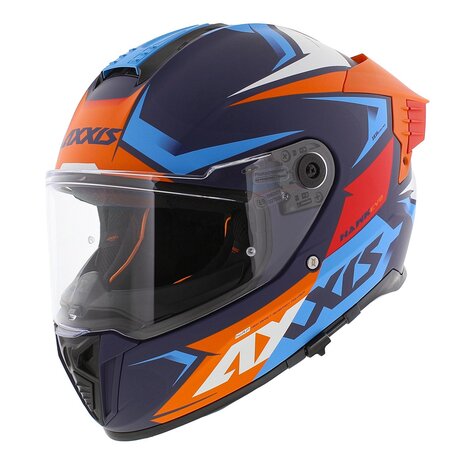 Axxis Hawk SV Evo Integraal helm Ixil C14 mat oranje blauw
