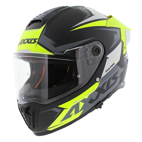 Axxis Hawk SV Evo Integraal helm Ixil mat zwart fluor geel