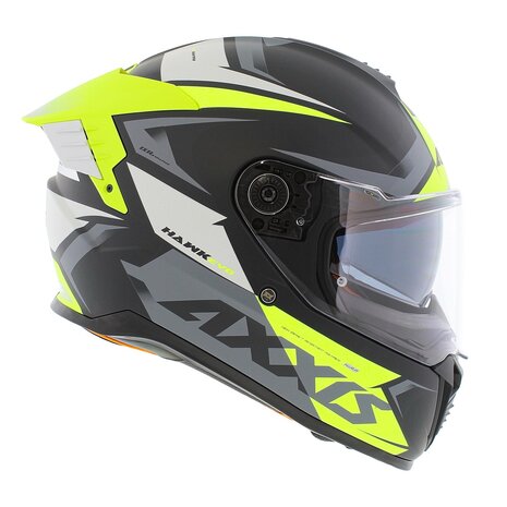 Axxis Hawk SV Evo Integraal helm Ixil mat zwart fluor geel