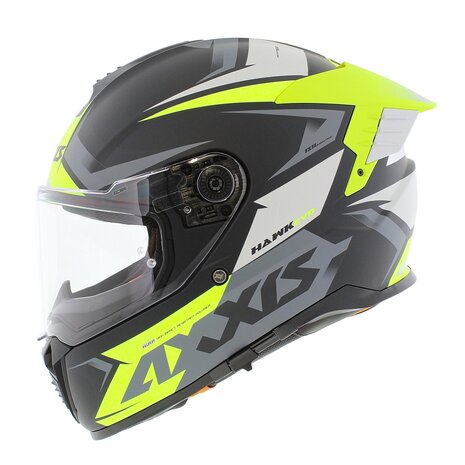 Axxis Hawk SV Evo Integraal helm Ixil mat zwart fluor geel