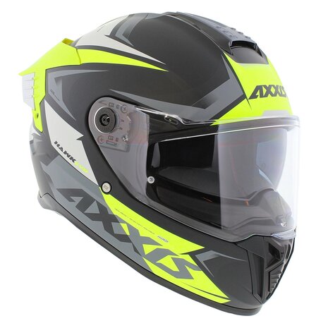 Axxis Hawk SV Evo Integraal helm Ixil mat zwart fluor geel