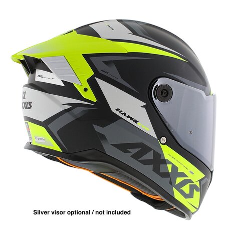Axxis Hawk SV Evo Integraal helm Ixil mat zwart fluor geel