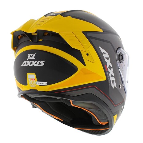 Axxis Hawk SV Evo Integraal helm Judge B13 mat geel zwart titanium