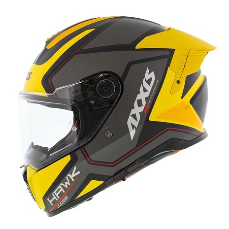 Axxis Hawk SV Evo Integraal helm Judge B13 mat geel zwart titanium
