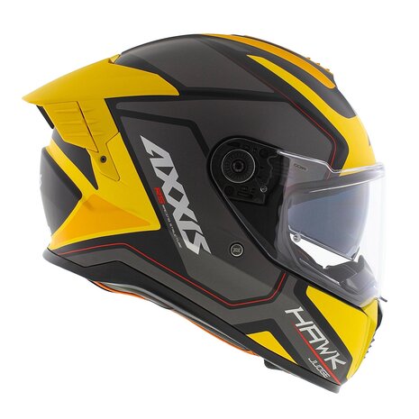Axxis Hawk SV Evo Integraal helm Judge B13 mat geel zwart titanium