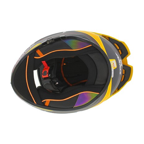 Axxis Hawk SV Evo Integraal helm Judge B13 mat geel zwart titanium