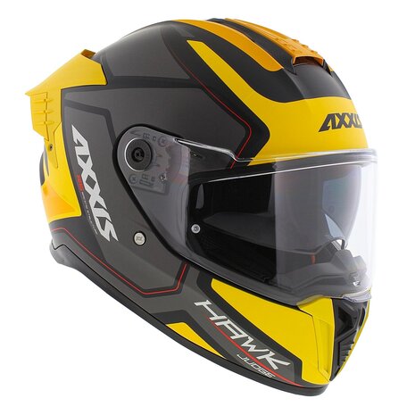 Axxis Hawk SV Evo Integraal helm Judge B13 mat geel zwart titanium