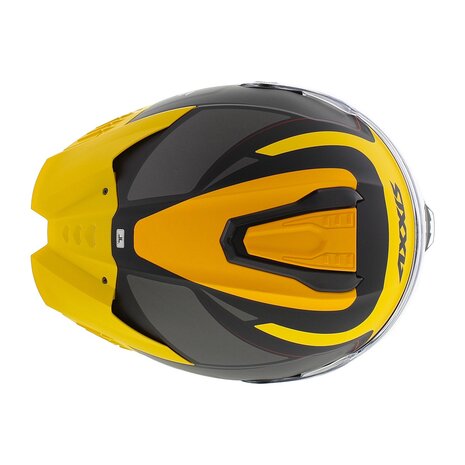 Axxis Hawk SV Evo Integraal helm Judge B13 mat geel zwart titanium
