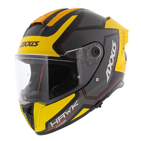 Axxis Hawk SV Evo Integraal helm Judge B13 mat geel zwart titanium