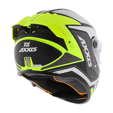 Axxis Hawk SV Evo Integraal helm Judge B3 mat geel zilver zwart