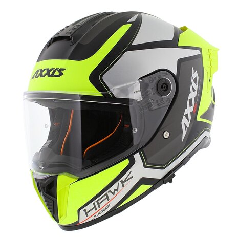 Axxis Hawk SV Evo Integraal helm Judge B3 mat geel zilver zwart