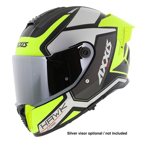 Axxis Hawk SV Evo Integraal helm Judge B3 mat geel zilver zwart