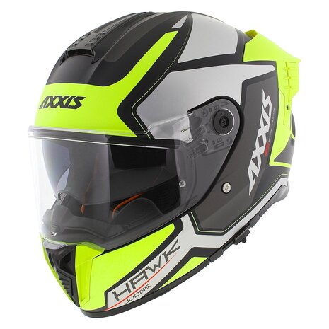 Axxis Hawk SV Evo Integraal helm Judge B3 mat geel zilver zwart