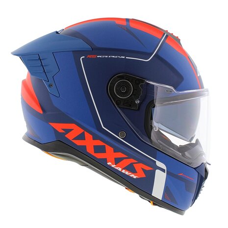 Axxis Hawk SV Evo Integraal helm Spear C5 mat blauw rood