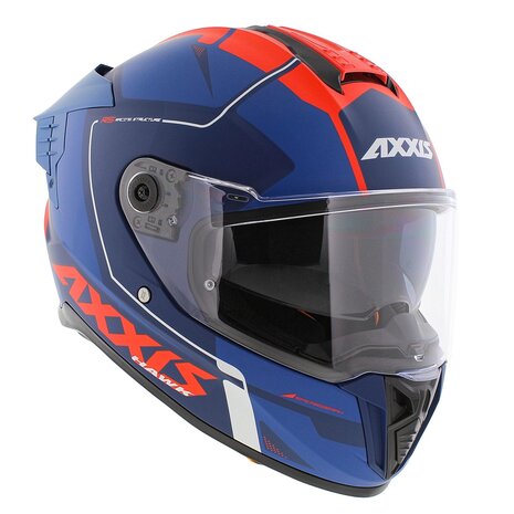 Axxis Hawk SV Evo Integraal helm Spear C5 mat blauw rood