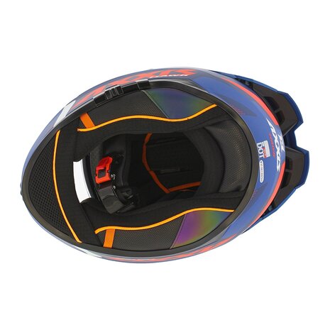 Axxis Hawk SV Evo Integraal helm Spear C5 mat blauw rood