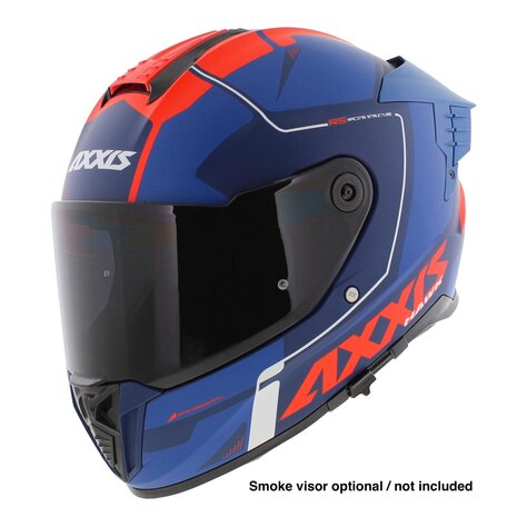 Axxis Hawk SV Evo Integraal helm Spear C5 mat blauw rood