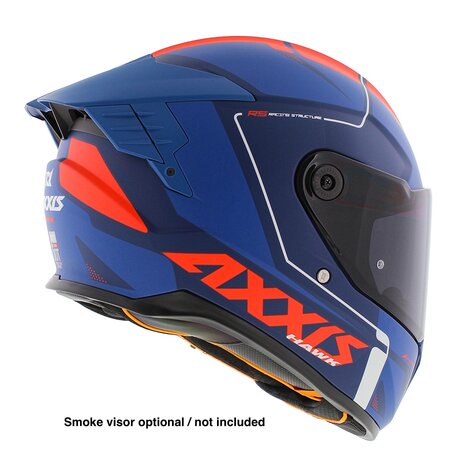 Axxis Hawk SV Evo Integraal helm Spear C5 mat blauw rood