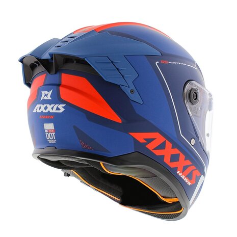 Axxis Hawk SV Evo Integraal helm Spear C5 mat blauw rood