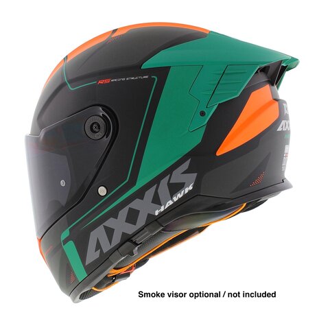 Axxis Hawk SV Evo Integraal helm Spear B4 mat zwart groen oranje
