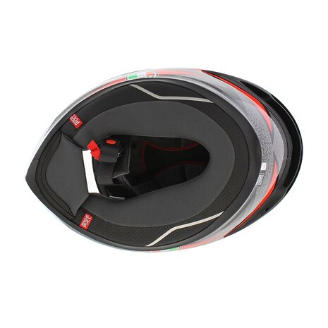 AGV K6 S Braven Motorhelm glans zwart rood wit