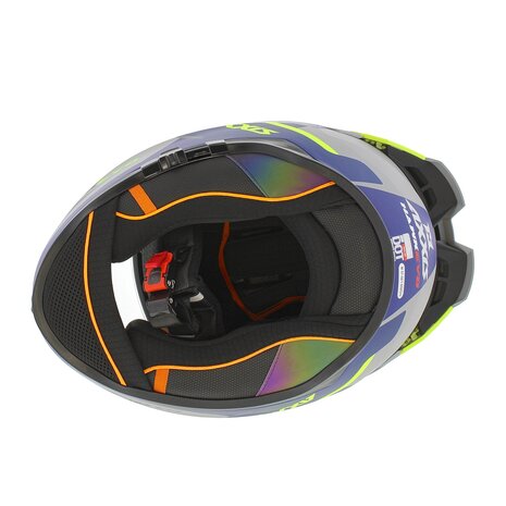Axxis Hawk SV Evo Integraal helm Daytona C2 mat grijs blauw geel