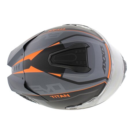 Axxis Hawk SV Evo Integraal helm Titan B4 mat zwart oranje grijs