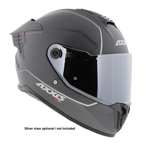 Axxis Hawk SV Evo Integraal helm solid mat titanium