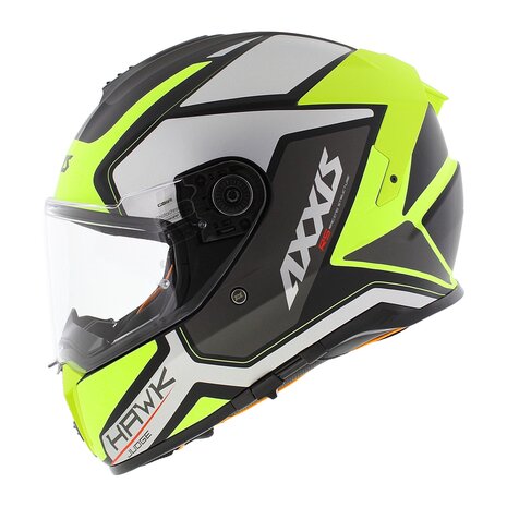 Axxis Hawk SV Integraal helm Judge B3 mat geel zilver zwart