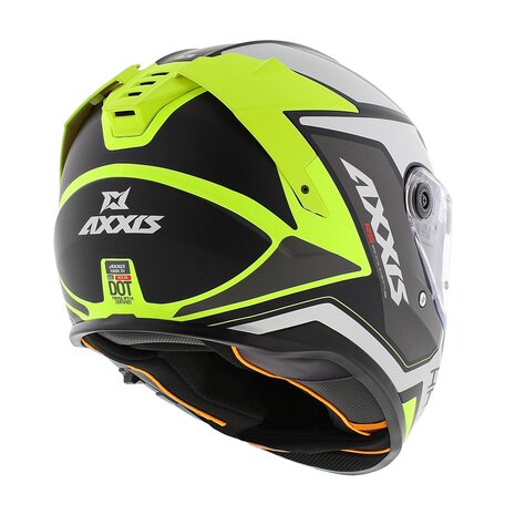 Axxis Hawk SV Integraal helm Judge B3 mat geel zilver zwart