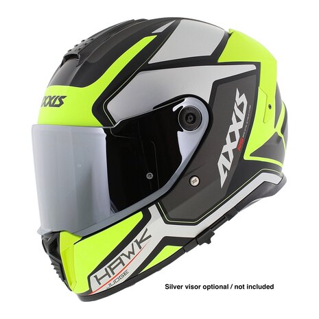 Axxis Hawk SV Integraal helm Judge B3 mat geel zilver zwart