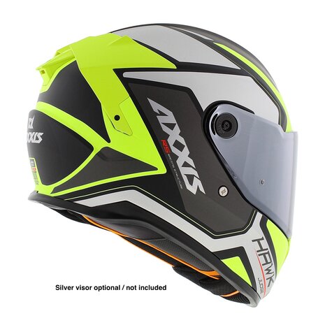 Axxis Hawk SV Integraal helm Judge B3 mat geel zilver zwart