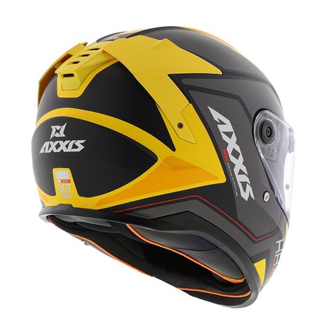 Axxis Hawk SV Integraal helm Judge B13 mat geel zwart titanium