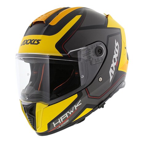 Axxis Hawk SV Integraal helm Judge B13 mat geel zwart titanium