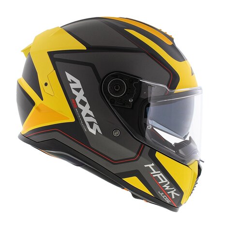 Axxis Hawk SV Integraal helm Judge B13 mat geel zwart titanium