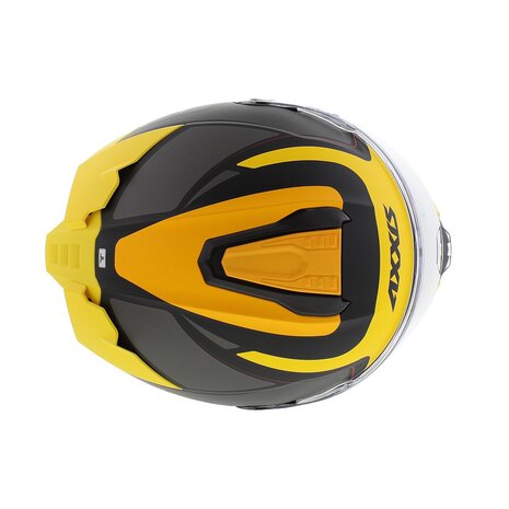 Axxis Hawk SV Integraal helm Judge B13 mat geel zwart titanium