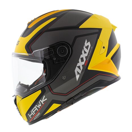 Axxis Hawk SV Integraal helm Judge B13 mat geel zwart titanium