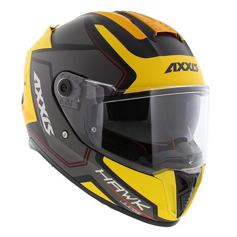Axxis Hawk SV Integraal helm Judge B13 mat geel zwart titanium