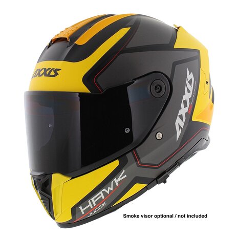 Axxis Hawk SV Integraal helm Judge B13 mat geel zwart titanium